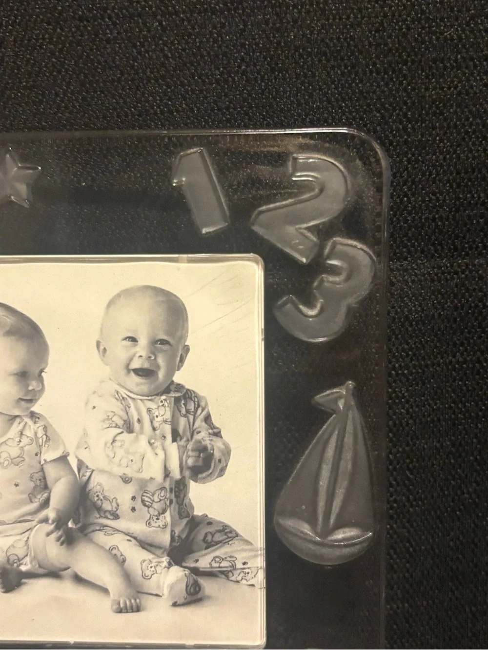 Crystal  Baby Photo Frame with Playful Embossed Motifs